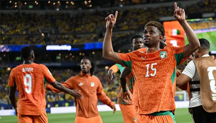 Ivory Coasts Amad Diallo celebrates after the match, June 14, 2026. —AFP