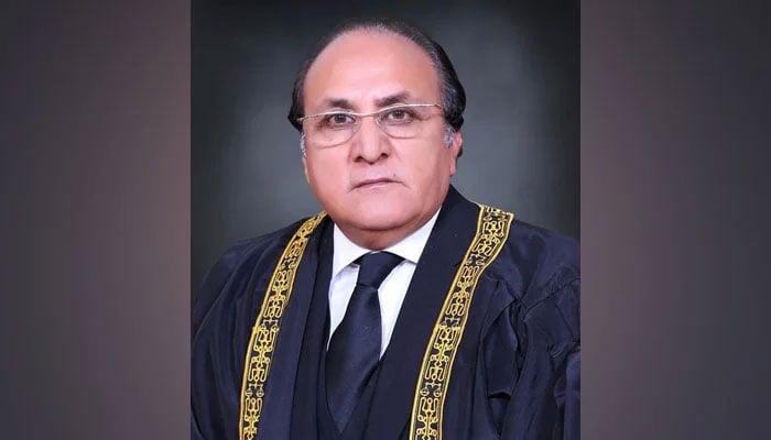 Chief Justice (CJ) Azad Jammu and Kashmir (AJK) Supreme Court Justice Raja Saeed Akram Khan can be seen in this image. — Radio Pakistan/File