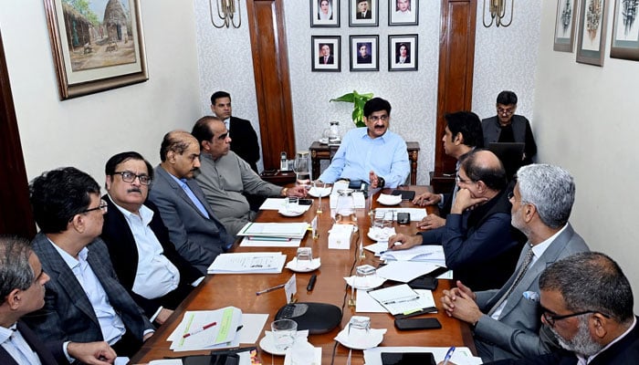 Sindh Chief Minister Syed Murad Ali Shah presides over a meeting on resource mobilisation and revenue enhancement at the CM House on June 16, 2026. — Facebook@SindhCMHouse