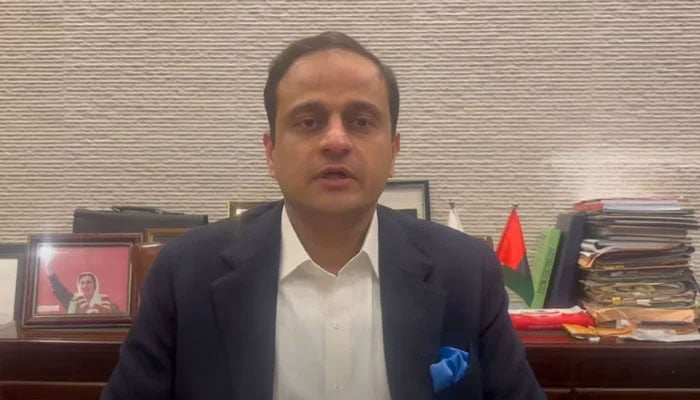 Mayor Karachi and Chairman of the Karachi Water and Sewerage Corporation (KW&SC), Barrister Murtaza Wahab, seen in this image on December 8, 2025. — Screengrab via Facebook@KmcPakistan