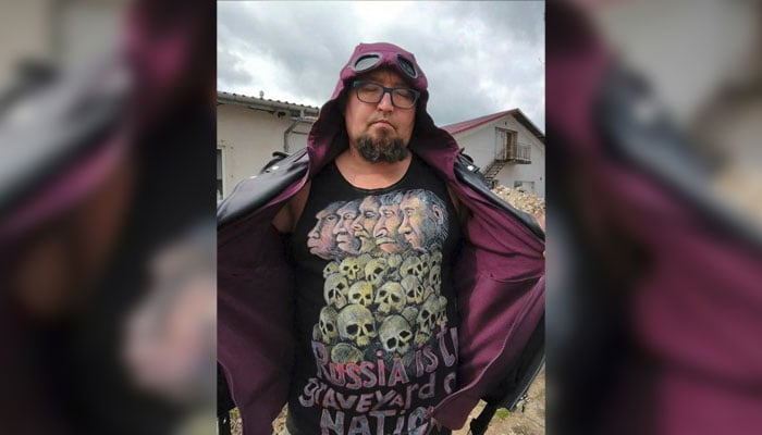 Russian artist Robert Kuzovkov, also known under his artistic pseudonym as Semyon Skrepetsky, poses in an unknown location in this undated picture obtained by Reuters on June 16, 2026.—Reuters