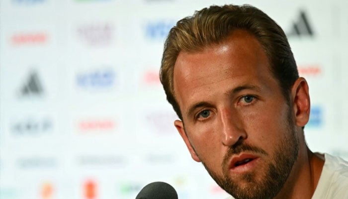 Captain Harry Kane addressing the media. —AFP/File