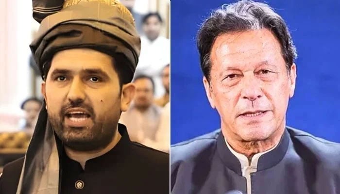 Khyber Pakhtunkhwa Chief Minister Sohail Afridi (left) and PTI founder Imran Khan. — Facebook/PTI Peshawar/Instagram/@imrankhan.pti