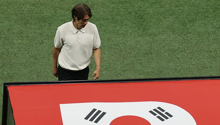 South Korea coach Hong Myung-bo during the match. — Reuters/File