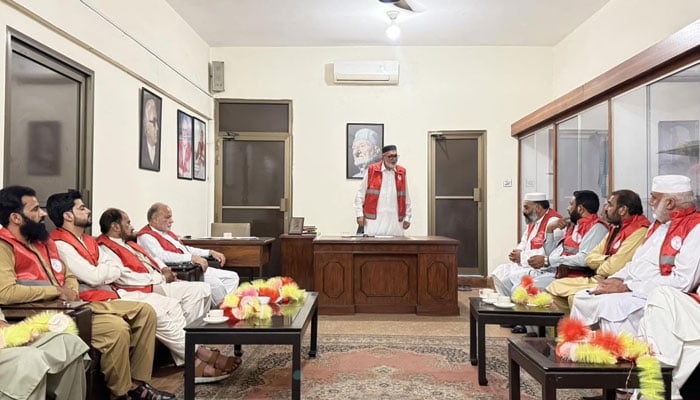 This representational image of a meeting of the Khudai Khidmatgar Organization (KKO). — Facebook@KKO1921/File