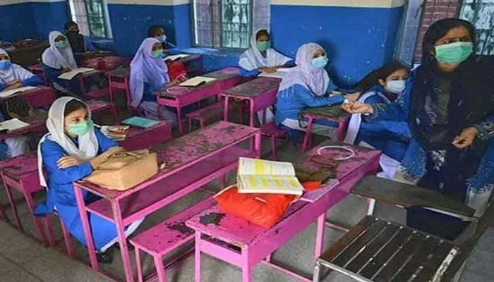 Representational image of a teacher busy in a classroom in a girls school in Khuzdar. — The News/Lala Rukh Fazal-Ur-Rehman/File