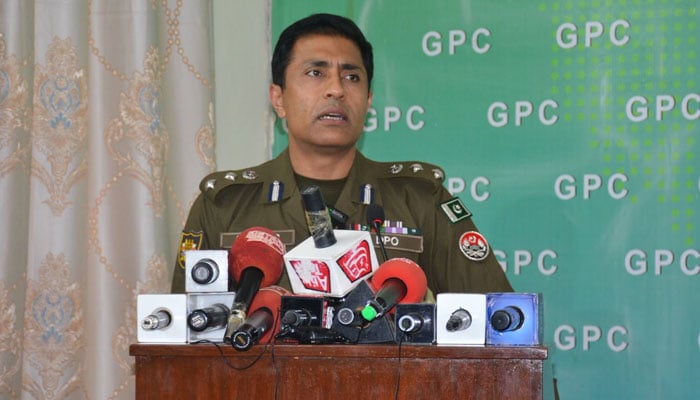 District Police Officer (DPO) Gujrat Akhtar Farooq speaks at a gathering of journalists and officials of the Gujrat Press Club on June 18, 2026. — Facebook@GujratPolice.Official