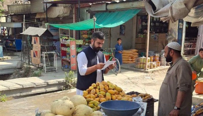 A view of the encroachment in the Mardan city on June 18, 2026. — Facebook@DCMardan