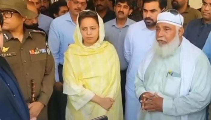 Commissioner Lahore Division Marryam Khan, during a visit to the districts to review Muharram security on June 22, 2026. — Screengrab via Facebook@commissionerlahoredivision