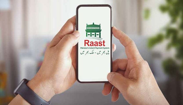A person using the Raast payment application. —TheNews/File