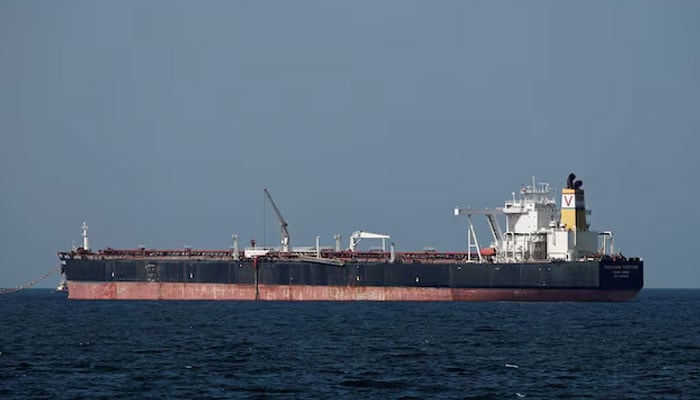 A crude oil tanker sits anchored in Muscat, amid the US-Israeli conflict with Iran, in Muscat, Oman, March 6, 2026.—Reuters