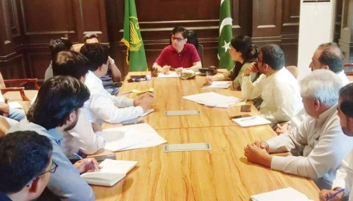 Horticulture Managing Director Raja Mansoor Ahmad chairs a meeting on May 24, 2026. —Facebook@PhaLahoreofficial