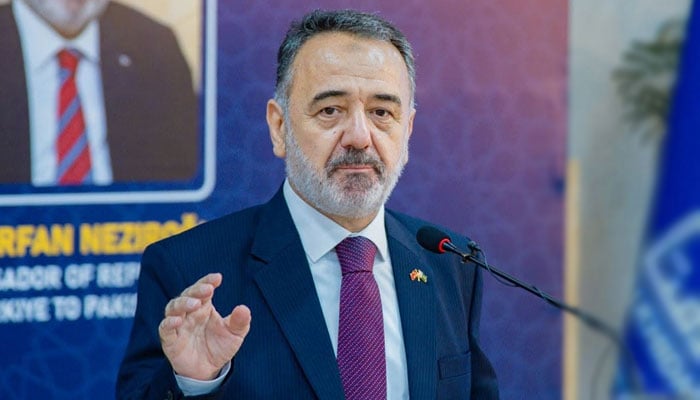 Turkish Ambassador to Pakistan Dr. Irfan Neziroglu addresses an event. — Facebook@alkhidmat.org/File