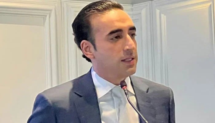 Former foreign minister and Pakistan Peoples Party (PPP) Chairman Bilawal Bhutto-Zardari addressing the International Institute for Strategic Studies in London on June 9, 2025. — X@BBhuttoZardari