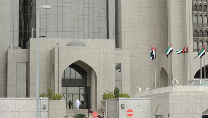 A man enters the main branch of the UAE Central Bank in Abu Dhabi, January 29, 2013. — Reuters