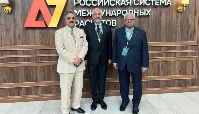 Chief Justice of Pakistan (CJP) Justice Yahya Afridi (left) is seen in this photo taken St. Petersburg, Russia. — PID/File