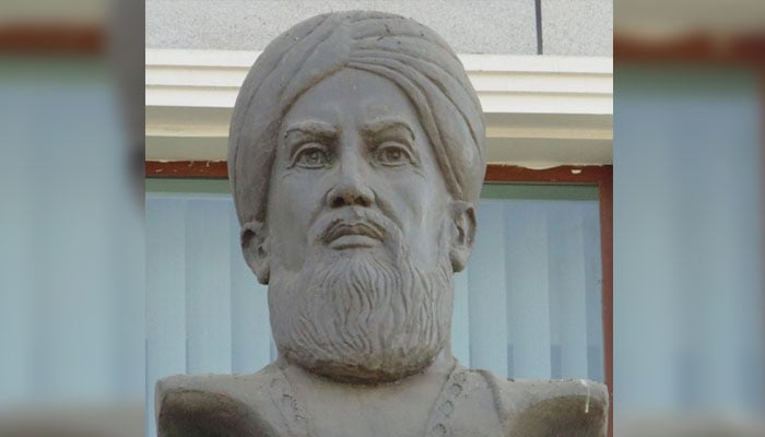 A statue of poet Mirza Abdul Qadir Bedil. —AryanSogd/File