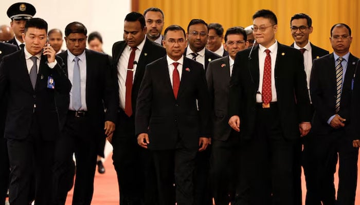 Bangladeshs Prime Minister Tarique Rahman arrives for a meeting with Chinese President Xi Jinping at the Great Hall of the People, in Beijing, China June 26, 2026.—Reuters