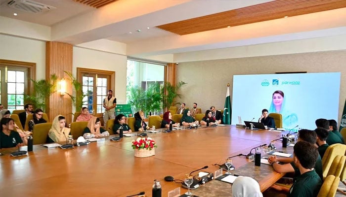 Punjab Chief Minister Maryam Nawaz chairing an event of the Punjab Skills Development Fund (PSDF). —Facebook@PSDFPakistan