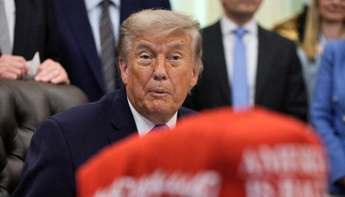 US President Donald Trump speaks as he sits in the Oval Office of the White House in Washington, DC, US, June 26, 2026. — Reuters