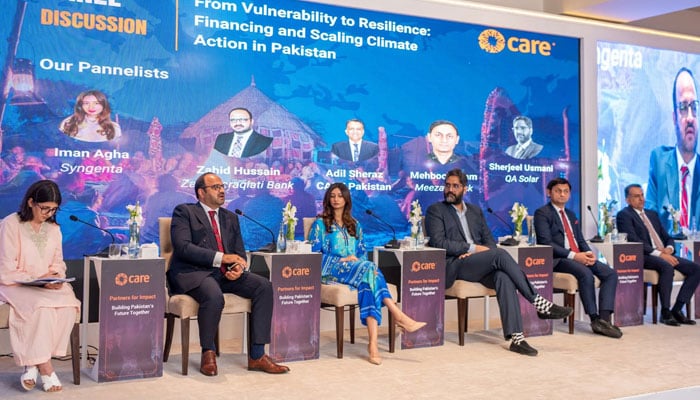 An image from the ‘From Vulnerability to Resilience: Financing and Scaling Climate Action in Pakistan’  panel discussion convened by the CARE Pakistan on June 30, 2026. — Facebook@CareInternationalPakistan