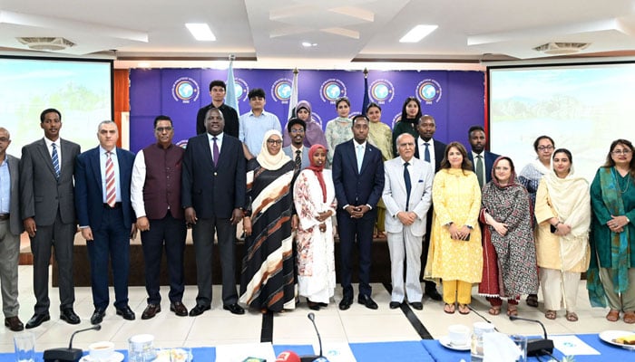 The Ambassador of Somalia to Pakistan, Sheikhnur Mohamed Hassan in a group photograph during a ceremony to celebrate Somalia’s Independence Day at the Institute of Strategic Studies (ISSI) on July 1, 2026. — APP