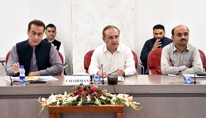Chairman, National Assembly Standing Committee on Communications, MNA Aijaz Hussain Jakhrani chairs a meeting of the committee at the Parliament House on July 3, 2026. —Facebook@NationalAssemblyOfPakistan