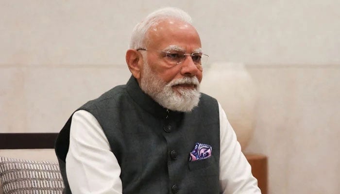 Indian Prime Minister Narendra Modi gestures during a meeting with Crown Prince of Jordan Hussein bin Abdullah (not seen in picture) in Amman, Jordan December 16, 2025. — Reuters
