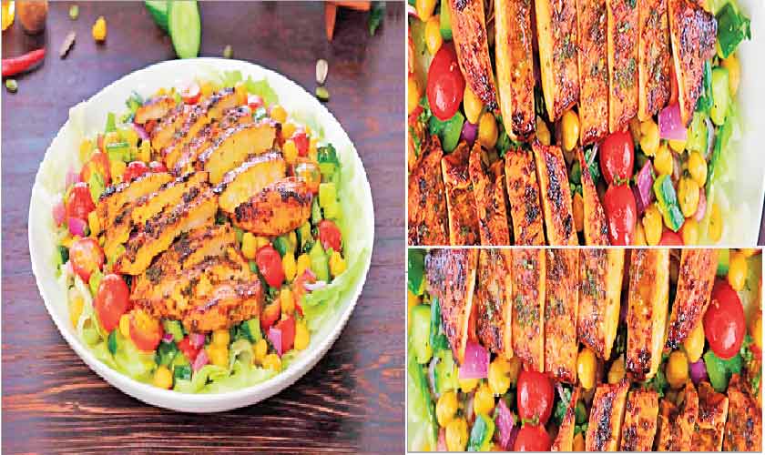 LEMON HERB GRILLED CHICKEN AND CHICKPEA SALAD