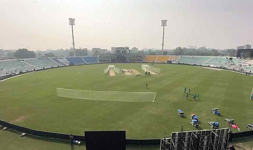 The view from the stands