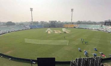 The view from the stands