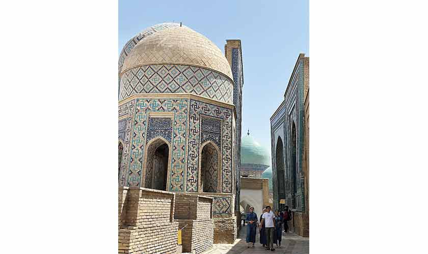 Shah-i-Zinda Complex. Mausoleum of Imam Abu Mansur al-Moturidi.