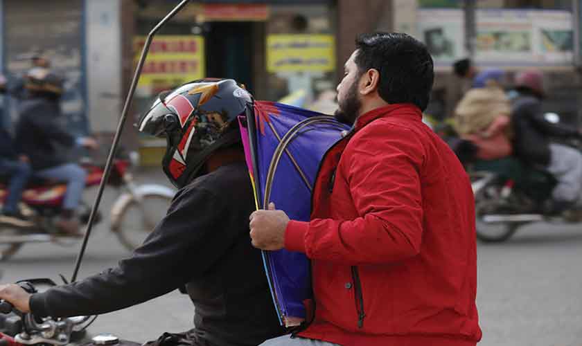 A rigorous campaign was launched to install safety rods on motorcycles, ahead of the festival. — Photos by Rahat Dar