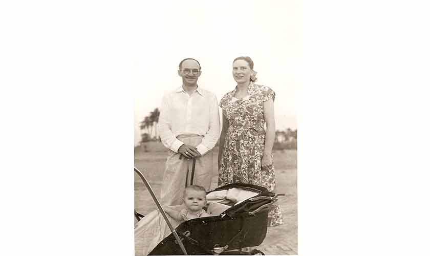 Mr and Mrs RG Pinson at Sadiq Public School, Bahawalpiur, 1953.