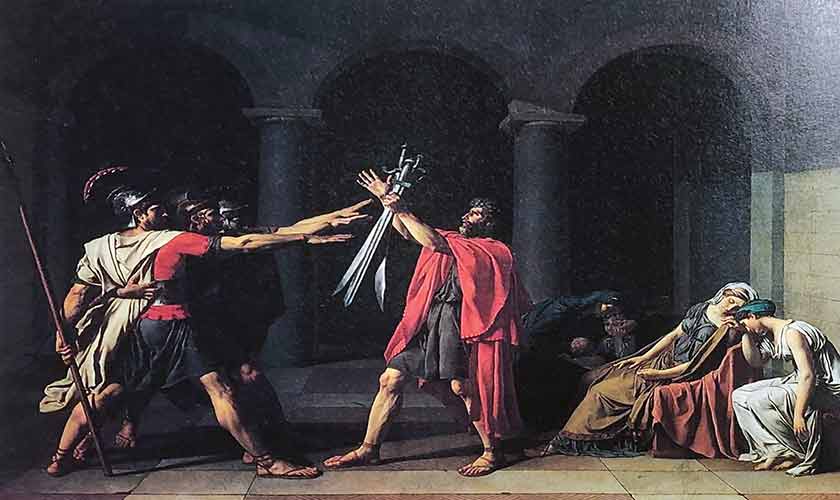 Jacques-Louis David, ‘The Oath of Horatti’, 1784.