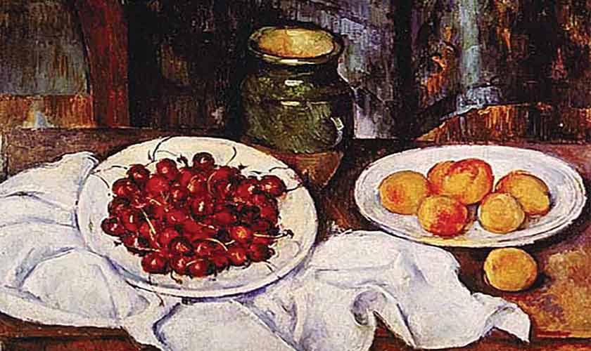 ‘Still Life with Cherries and Peaches’, 1883 by Paul Cezanne.