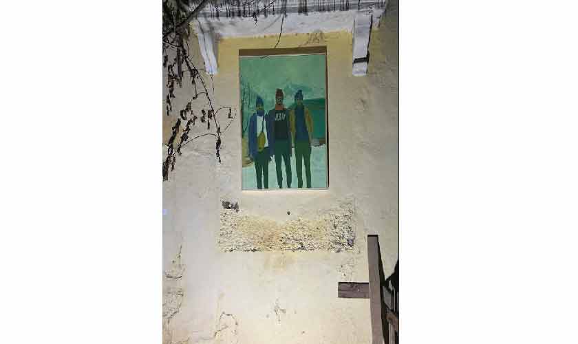 Usama Toru, Out of bounds, Oil on canvas