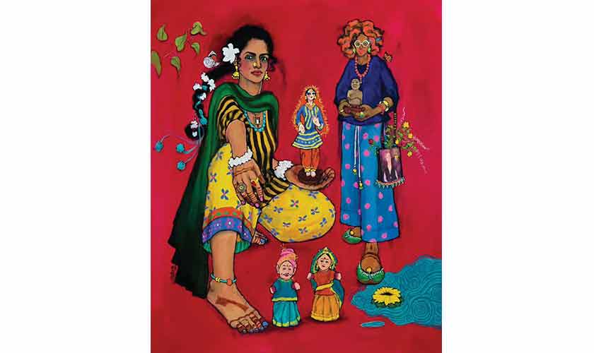 An kahi, Mixed media on canvas.