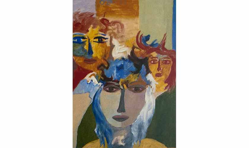 ‘Three Women’ 1983, Oil on canvas.