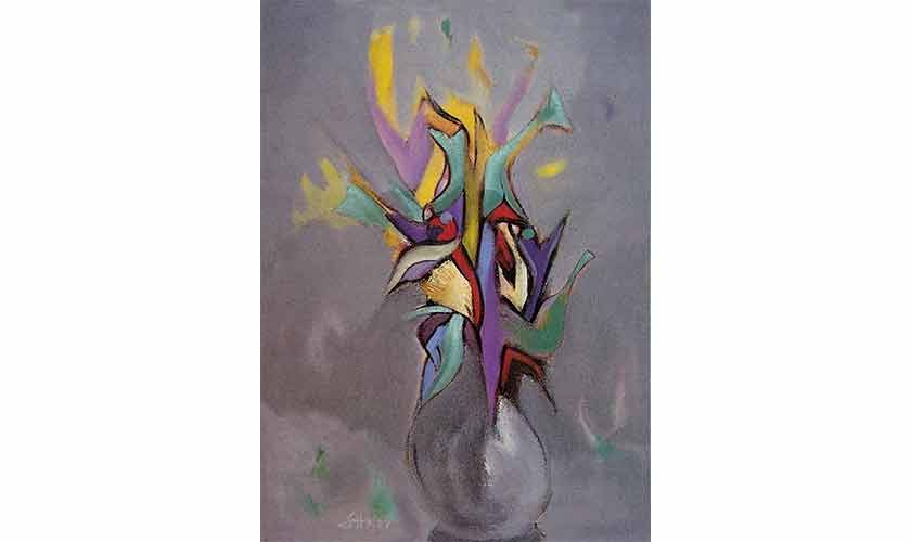 ‘Still Life wih Bird’ 1986, Acrylic on canvas.