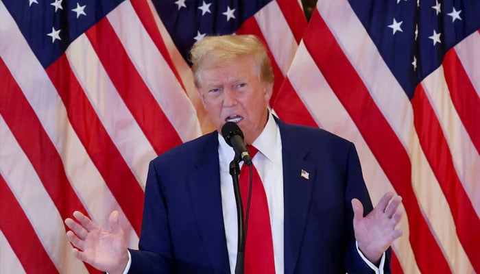 US President Donald Trump attends a press conference, the day after a guilty verdict in his criminal trial over charges that he falsified business records to conceal money paid to silence porn star Stormy Daniels in 2016, at Trump Tower in New York City, US on May 31, 2024. — Reuters
