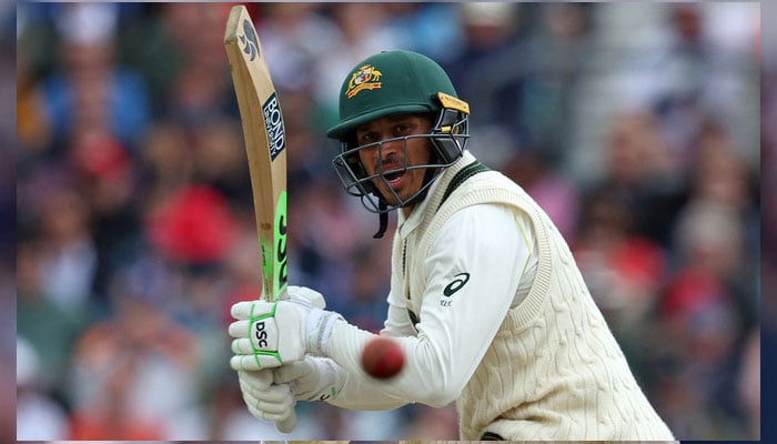 Australia’s Usman Khawaja plays a shot on day four of the fifth Ashes cricket Test match between England and Australia at The Oval cricket ground in London on July 30, 2023. — AFP