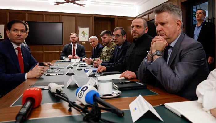 US Secretary of State Marco Rubio meets with Secretary of Ukraines National Security and Defence Council Rustem Umerov and other members of a Ukrainian delegation in Hallandale Beach, Florida, US, November 30, 2025. — Reuters