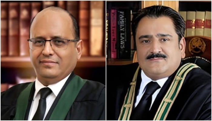 (From left) Sindh High Courts acting CJ Justice Zafar Ahmed Rajput and Balochistan High Court (BHC) Justice Muhammad Kamran Khan Malakhail. — websites of SHC and BHC/File