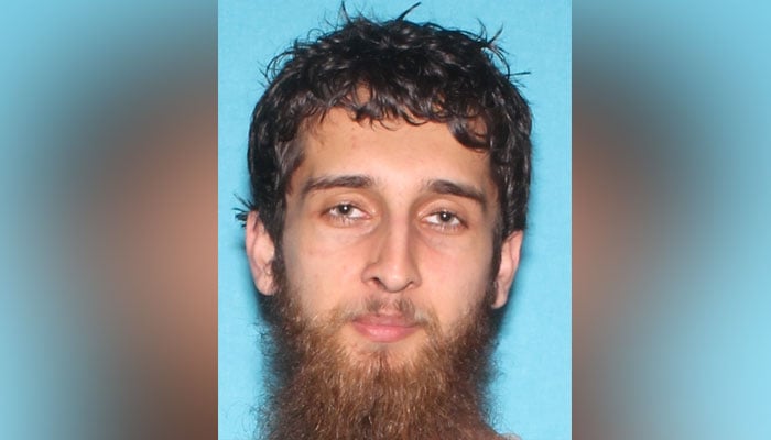 Suspect Luqmaan Khan in a photo shared by New Castle County Police. X@NCCPD_DE