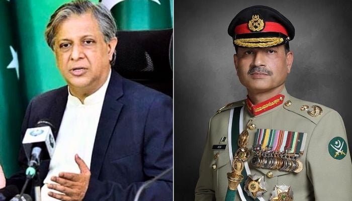 Law Minister Azam Nazeer Tarar (left) and Chief of Army Staff Field Marshal Asim Munir. — APP/ISPR/File