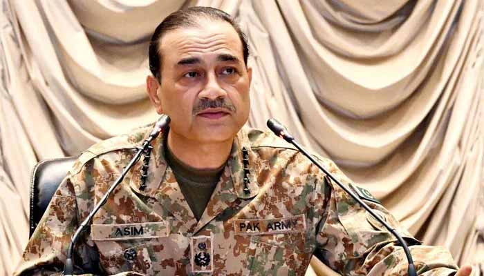Field Marshal Syed Asim Munir addresses NDUs graduating officers of the National Security and War Course at NDU on July 7, 2025. — ISPR