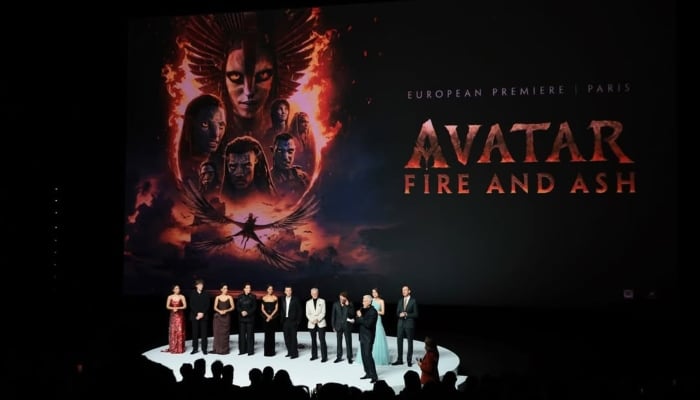 Director James Cameron and the Avatar: Fire and Ash cast celebrated the upcoming film at the European Premiere in Paris, France. — Instagram/@avatar