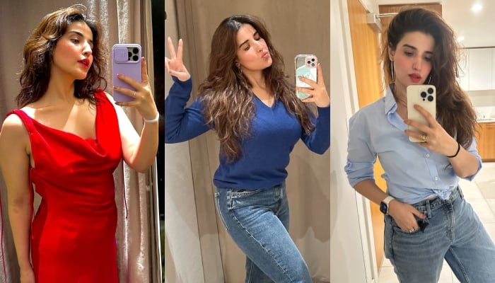 A collage of some selfies shared by Hareem Farooq. — Instagram@