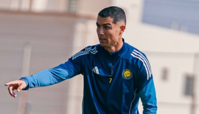 Portuguese soccer star Cristiano Ronaldo during a practice session, December 6, 2025. — Instagram@cristiano